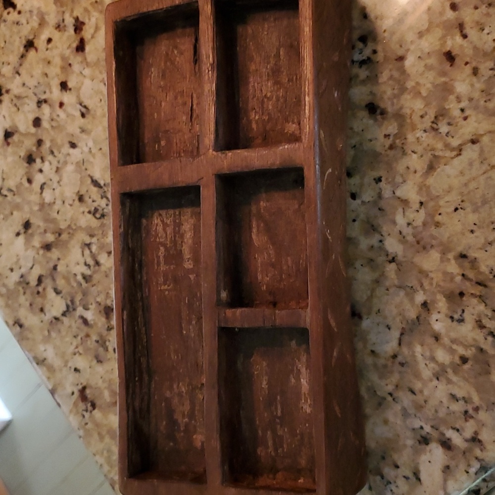 Vtg Handcarved Wooden Balinese Ritual Box/Tray - Picture 2 of 7